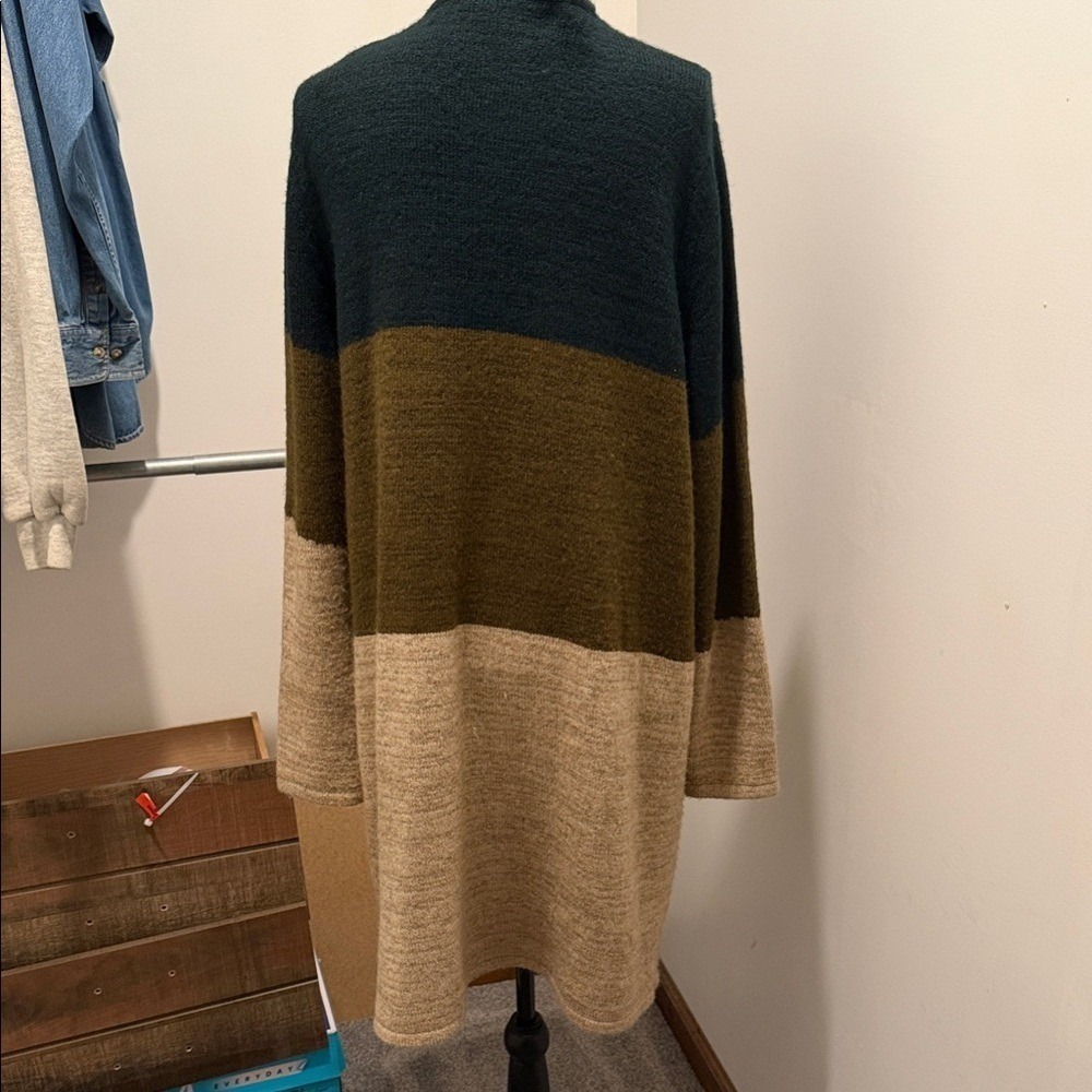 Colorblock‎ Open Front Cardigan - Picture 5 of 6